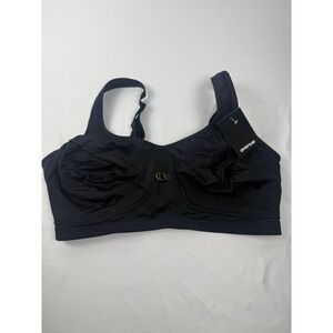 Avenue‎ 40DD Soft Caress Black Wire Free Comfort Bra NWT Plus Size